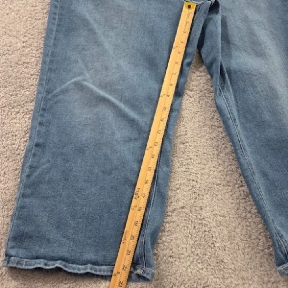 Old Navy High Rise Wow Wide Leg‎ Jeans Cropped Women's 18P Blue Denim Stretch